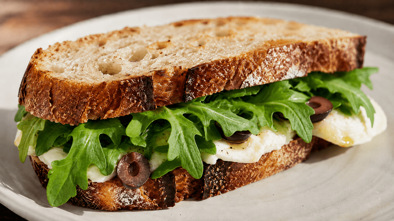 SANDWICH VEGETARIANO CON PAN DE MASA MADRE
